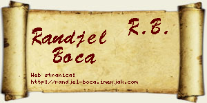 Ranđel Boca vizit kartica